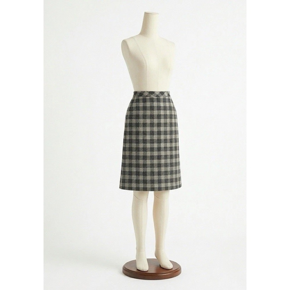 Talbots 20W Wool Blend Skirt Italian Fabric Plaid A-Line Dark Academia Preppy
